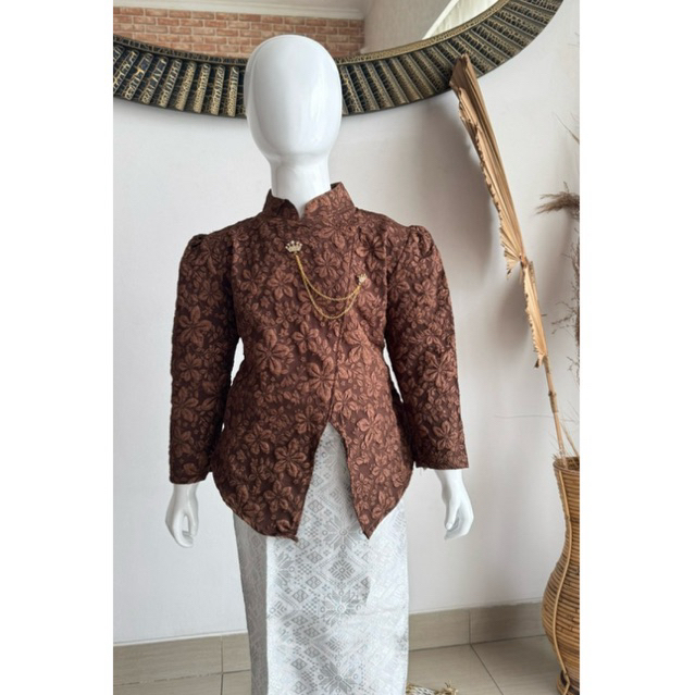 Free Bros Setelan Kebaya Anak//Setelan Kebaya Janggan Anak Bahan Fukuro Rok Songket Span