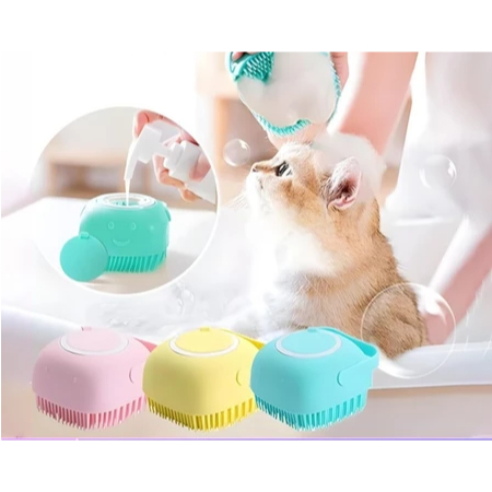 Sikat Mandi kucing Silikon Tahan Air Untuk Mandi Anjing Dan Kucing Peliharaan | alat pengaman mandi 