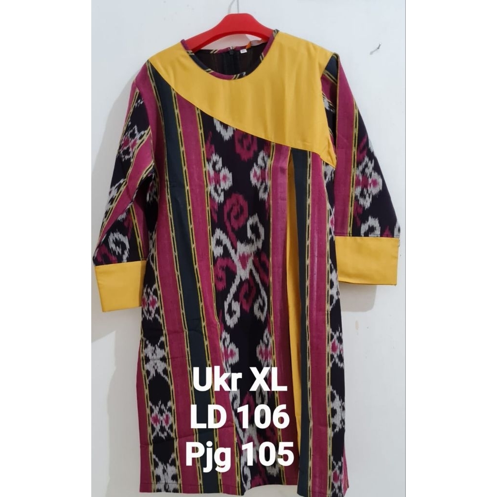 Dress Tenun kombinasi