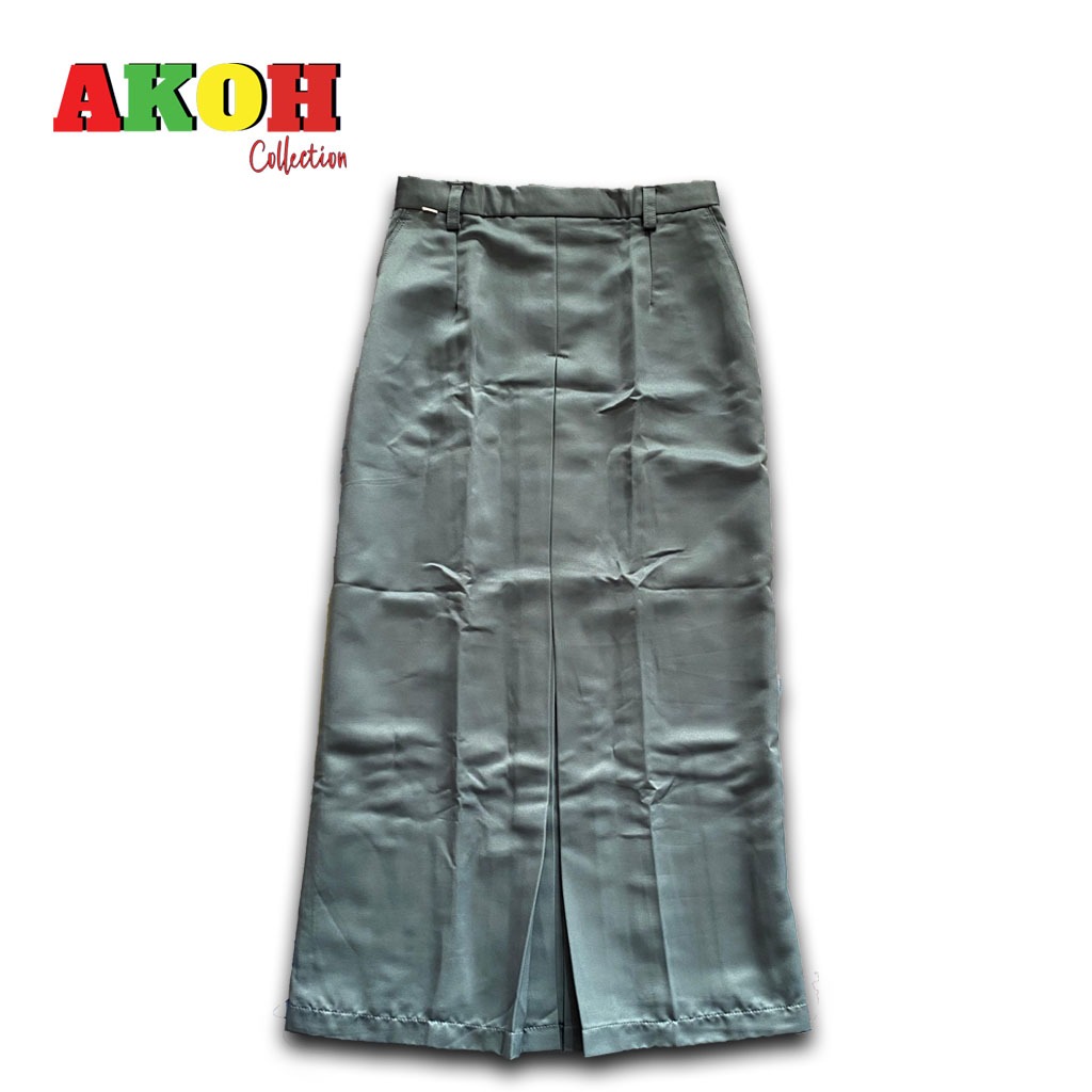 Rok Panjang SMA Perempuan Rempel 1 Bahan Element Abu Hitam Cokelat Kelas 1 - 3 SMA
