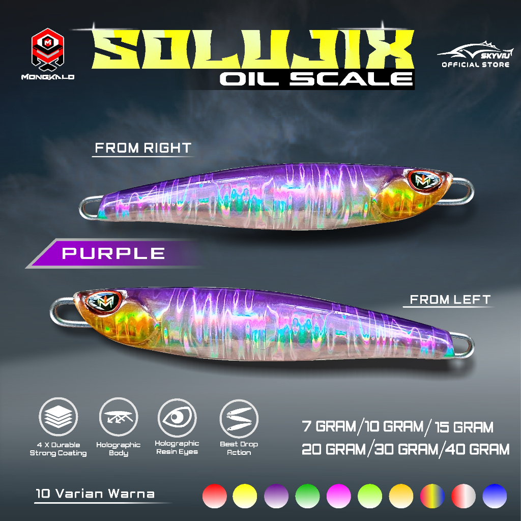 Mongkalo Solujix Minyak noGID noMotif Candy 40 Ungu