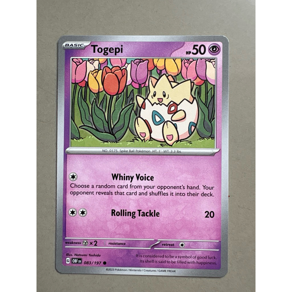 kartu pokemon original common togepi obf 083/197