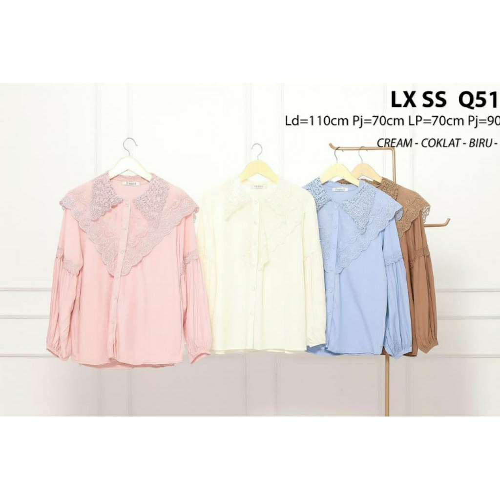 atasan Blouse katun poplin