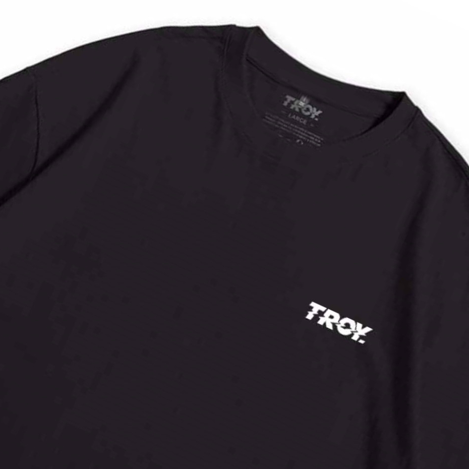 Troy Company Oversize Tshirt Black Demonstration - Kaos Oversize Hitam Lengan Pendek OVD 2540