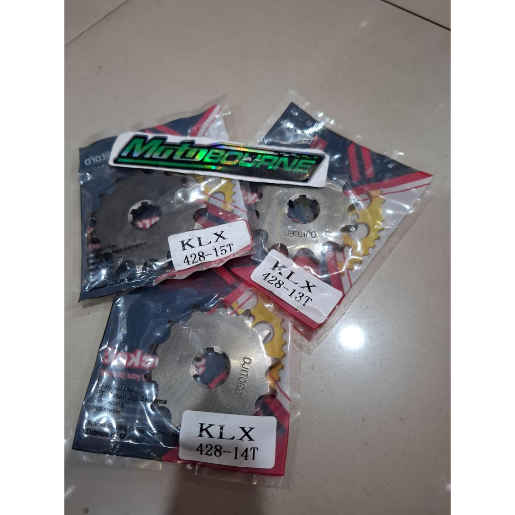 GEAR GIR DEPAN 428 DJITORO KLX 150 UKURAN 13 14 15 Djitoro RACING ORIGINAL