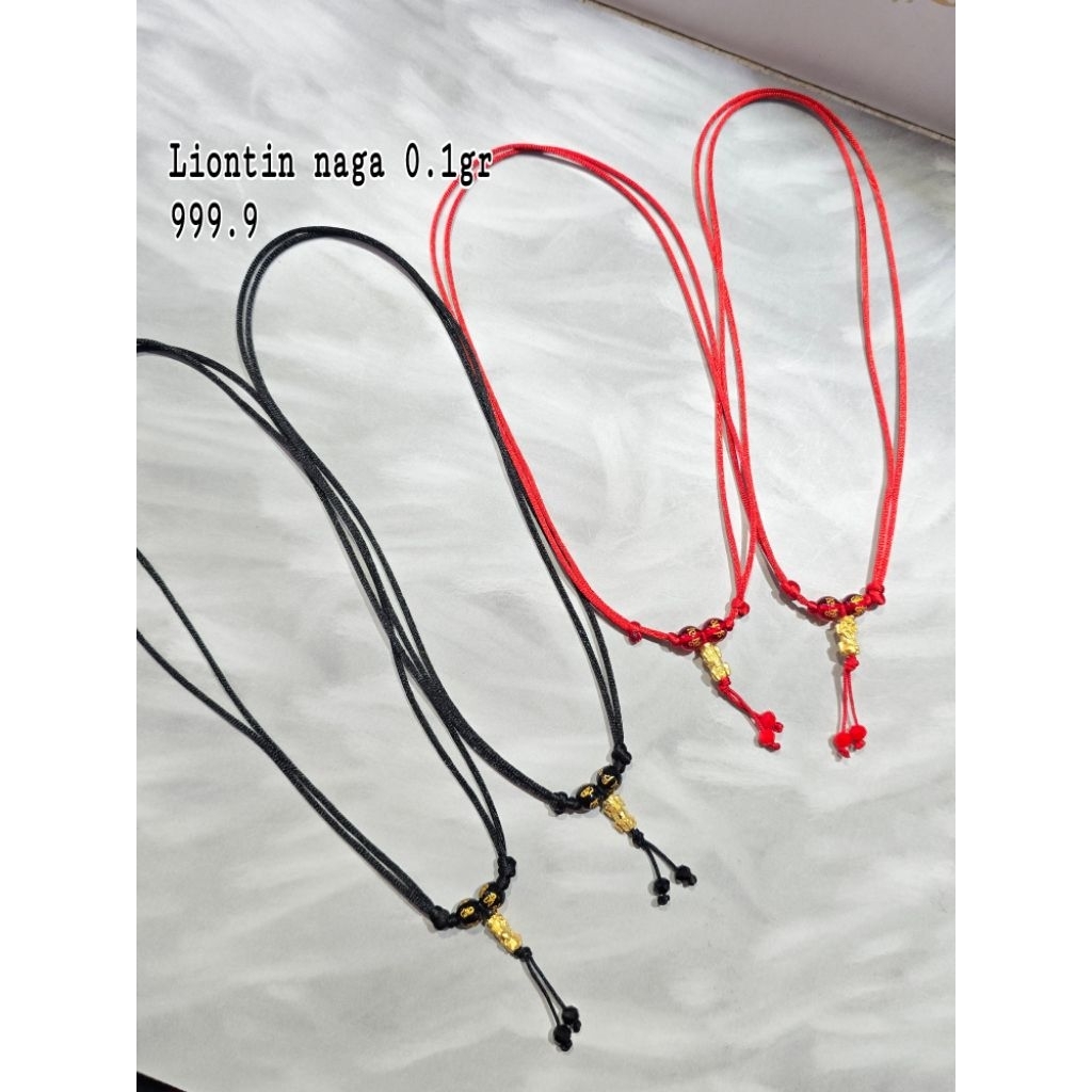 Kalung tali liontin nagaa pixiu 999.9
