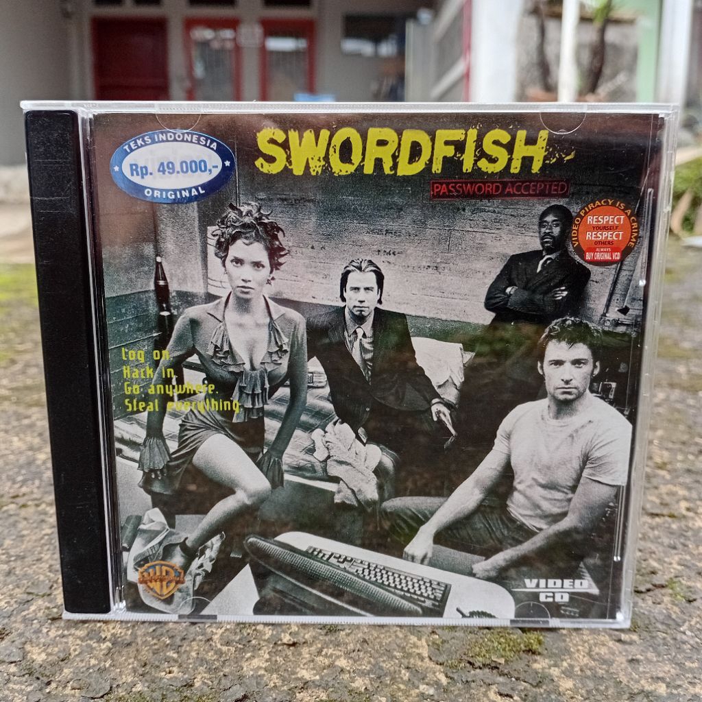 VCD Swordfish John Travolta (2001) Teks Indonesia Original Warner Bros Pictures VideoCD Mulus