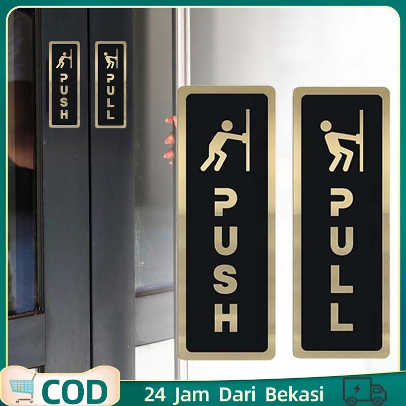 15x5cm Geser Pintu Tulisan Tarik Dorong Pintu Akrilik Tulisan Dorong Pintu Sign Pintu Tarik Dorong