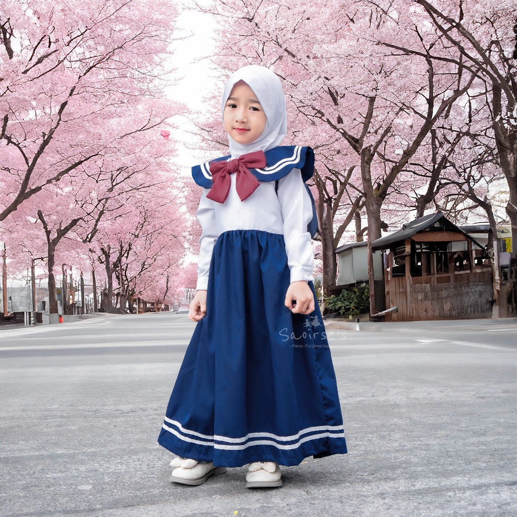 SAOIRSE'S Sailormoon II - Seragam Anak TK/PAUD Seifuku Sekolah Jepang Perempuan Gamis Tanpa Hijab