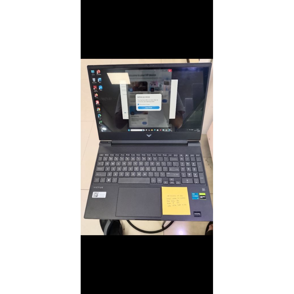 Laptop hp victus 15fa Intel core i5 gen 12