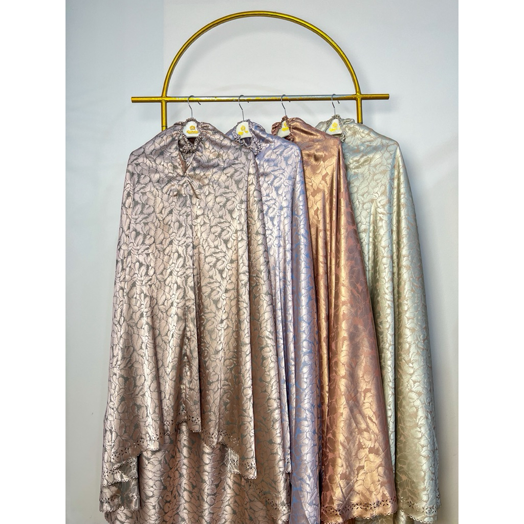 MukenaQonita | Satin Renda Series | Luxury Series | Silk Premium | Mukena Lebaran | Free Pouch Canti