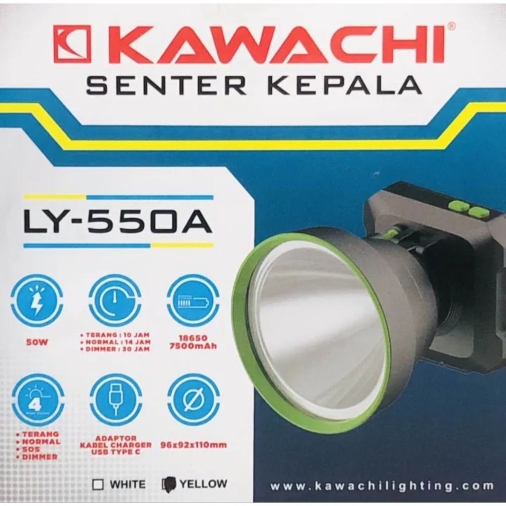Senter Kepala Kawachi 50 Watt LY - 550A