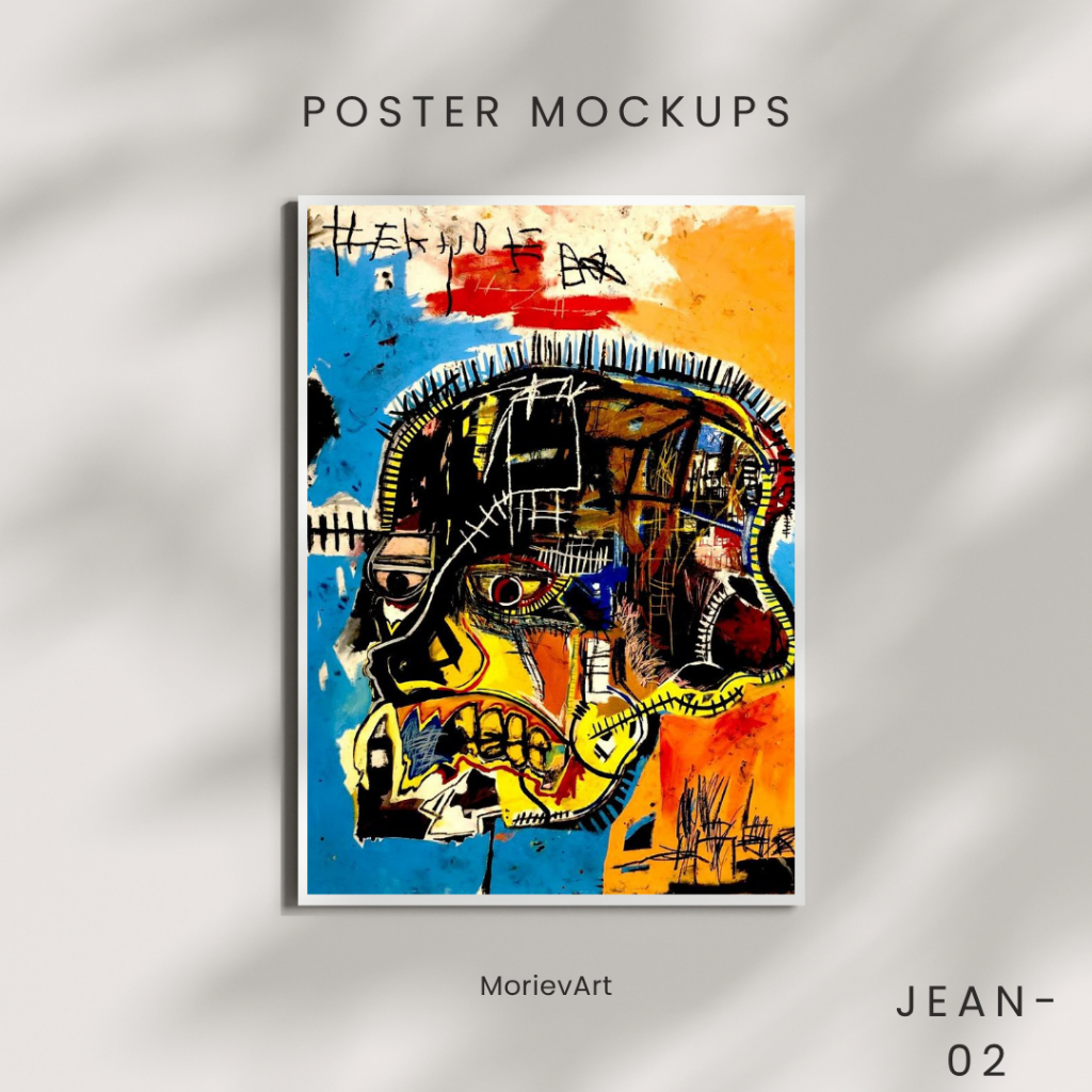 HIASAN DINDING POSTER KAYU PAJANGAN AESTHETIC PREMIUM JEAN MICHAEL BASQUIAT COVER PAPAN MDF