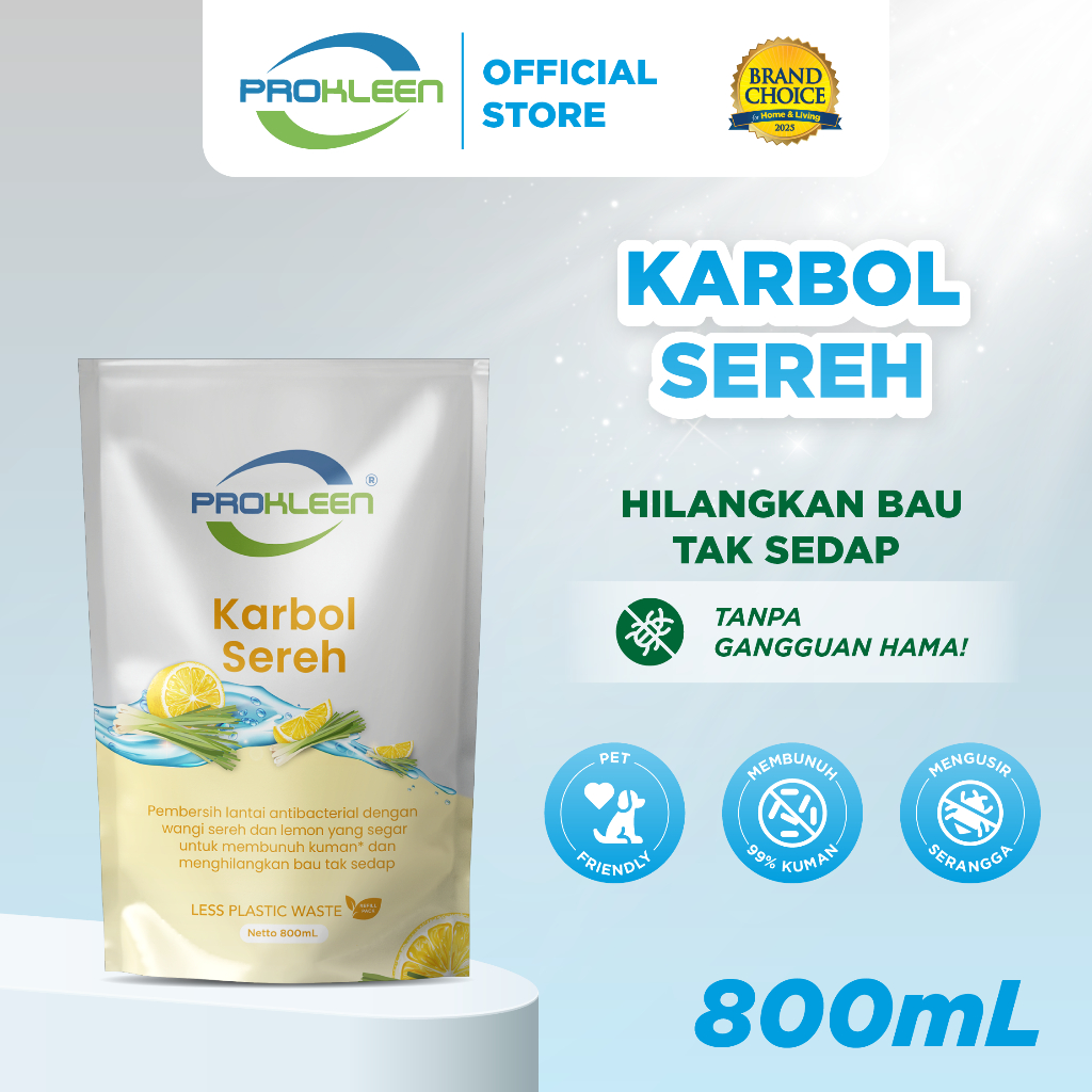 PROKLEEN Karbol Sereh Antibacterial 800mL REFILL