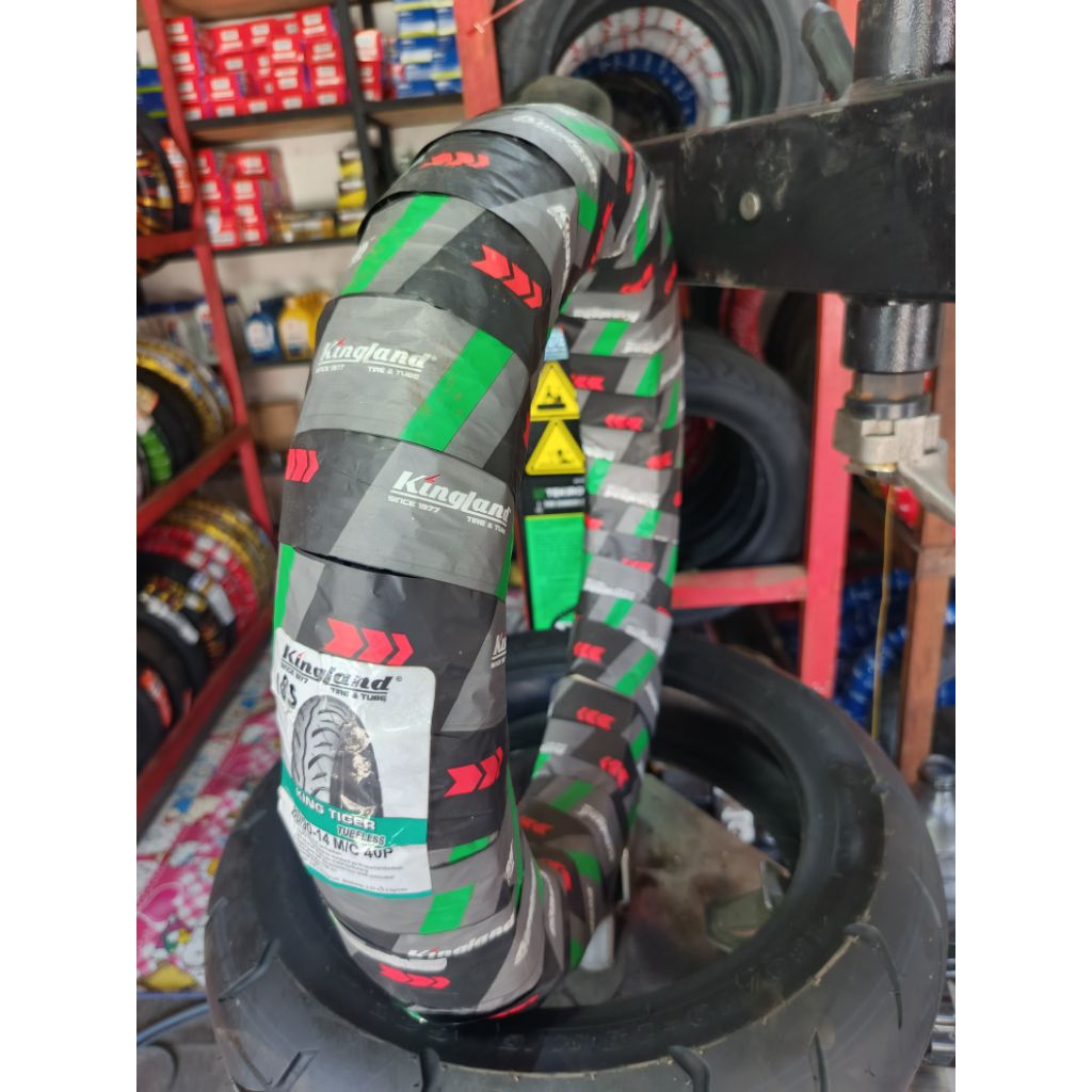 Ban Tubeless KingLand King tiger 80/90-14 Depan