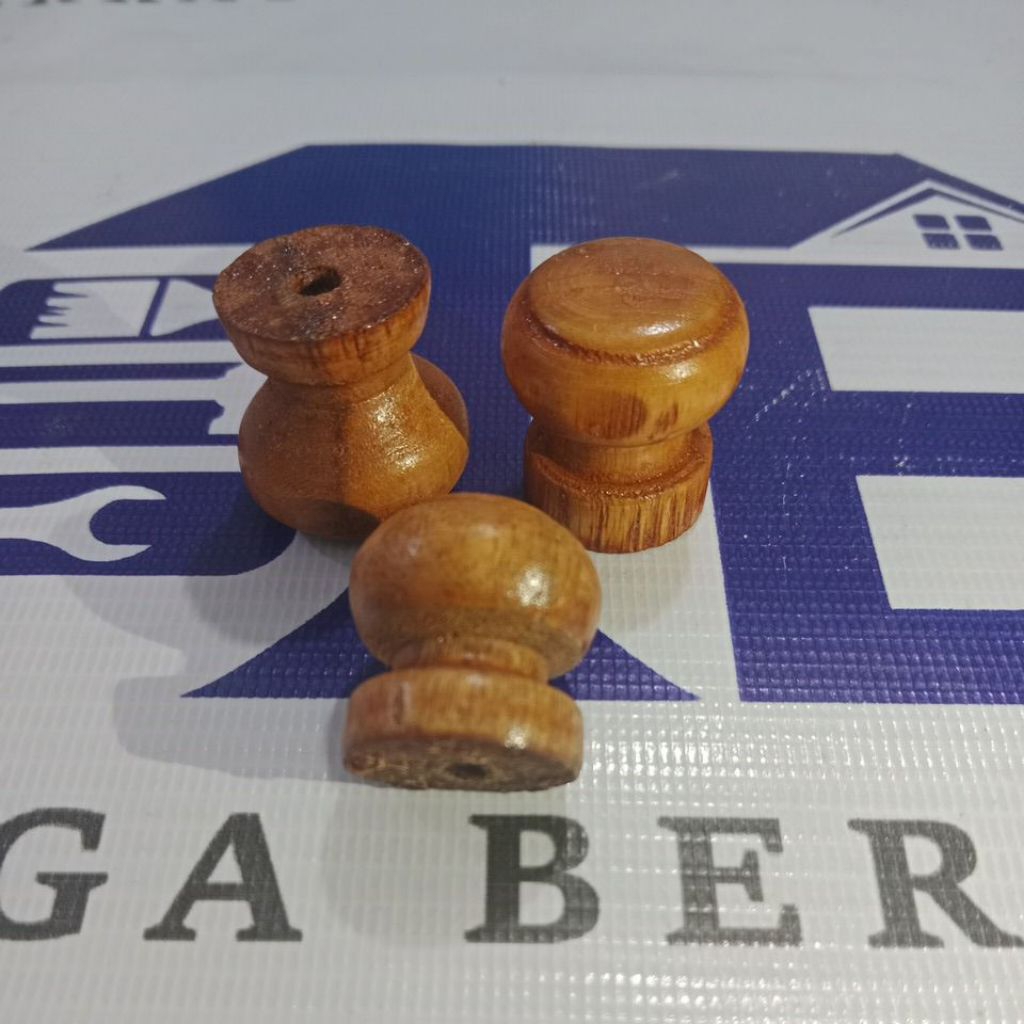 tarikan pentol kayu/gagang laci/gagang lemari kayu / tarikan lemari kayu