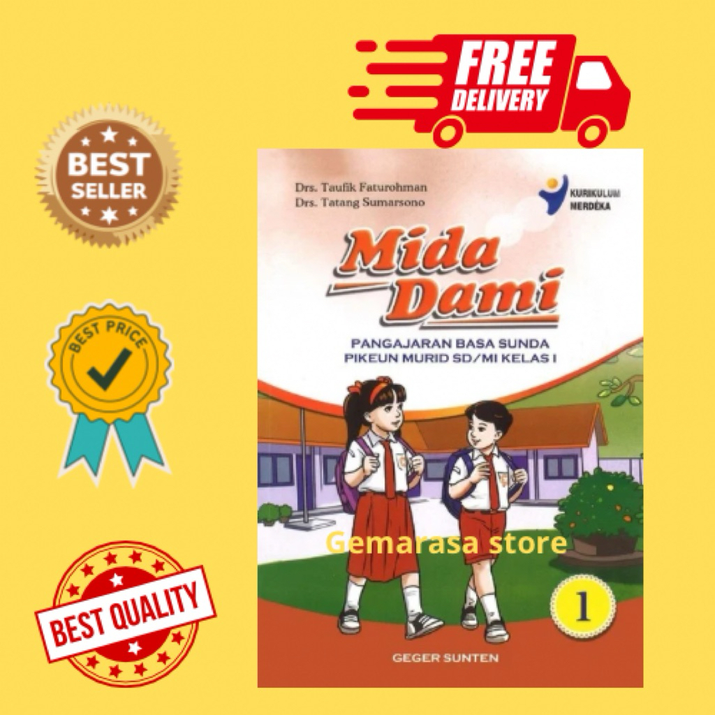 Buku Mida Dami Bahasa Sunda kelas 1-6 SD/MI Kurikulum Merdeka -Geger Sunten