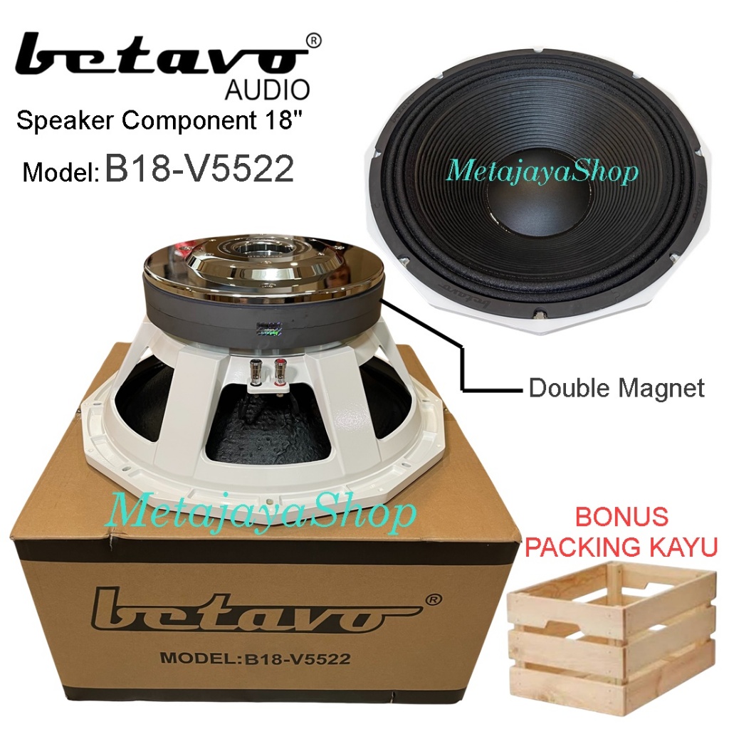 Speaker komponen Betavo B18-V5522 White Series  Original Speaker Component 18" Betavo B18 V5522