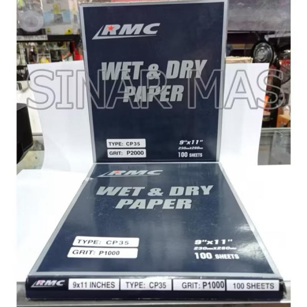 RMC Amplas Kertas Gosok Grid 1000-2000 Ukuran 9x11 Inches Type CP35 Grit P1000-P2000 100 Sheets