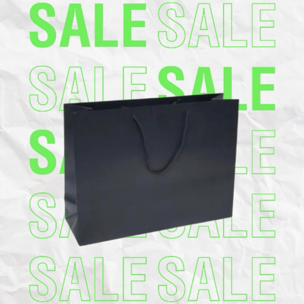 PAPERBAG HITAM POLOS 30X7X23 PAPERBAG BAHAN KRAFT HITAM POLOS 30X7X23 PAPERBAG HITAM POLOS / TAS KER