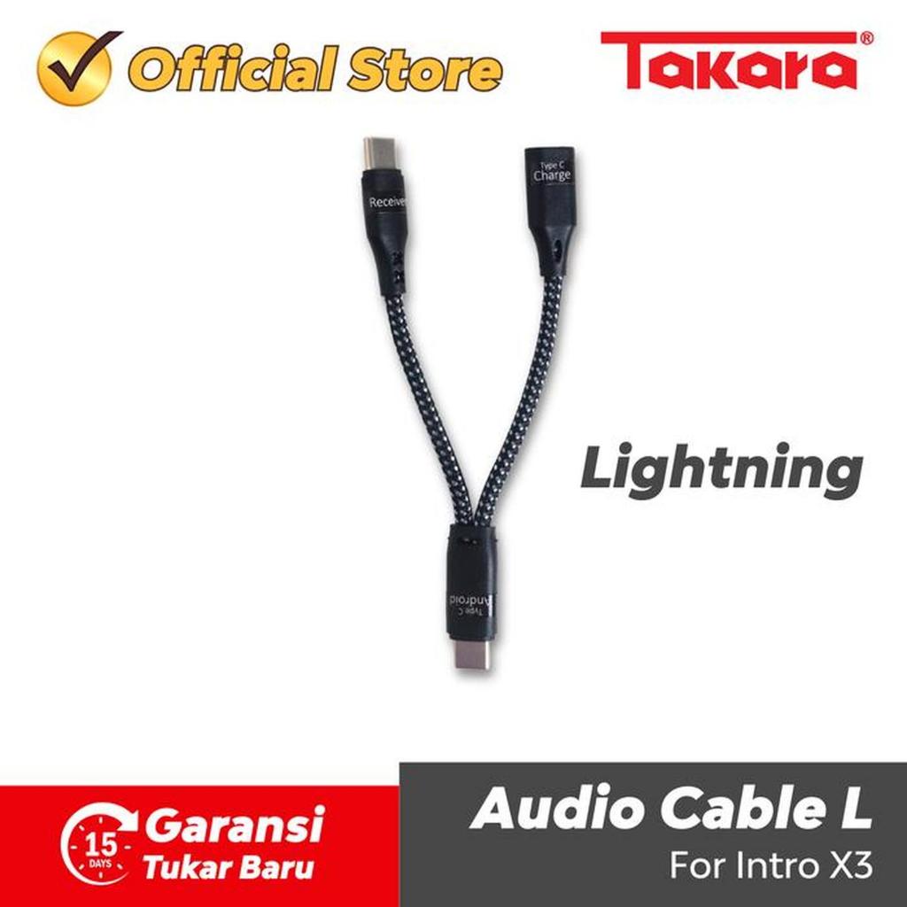 Takara Intro X3 Kabel Type-C & Lhtning | Aksesoris Mic Takara Intro X3
