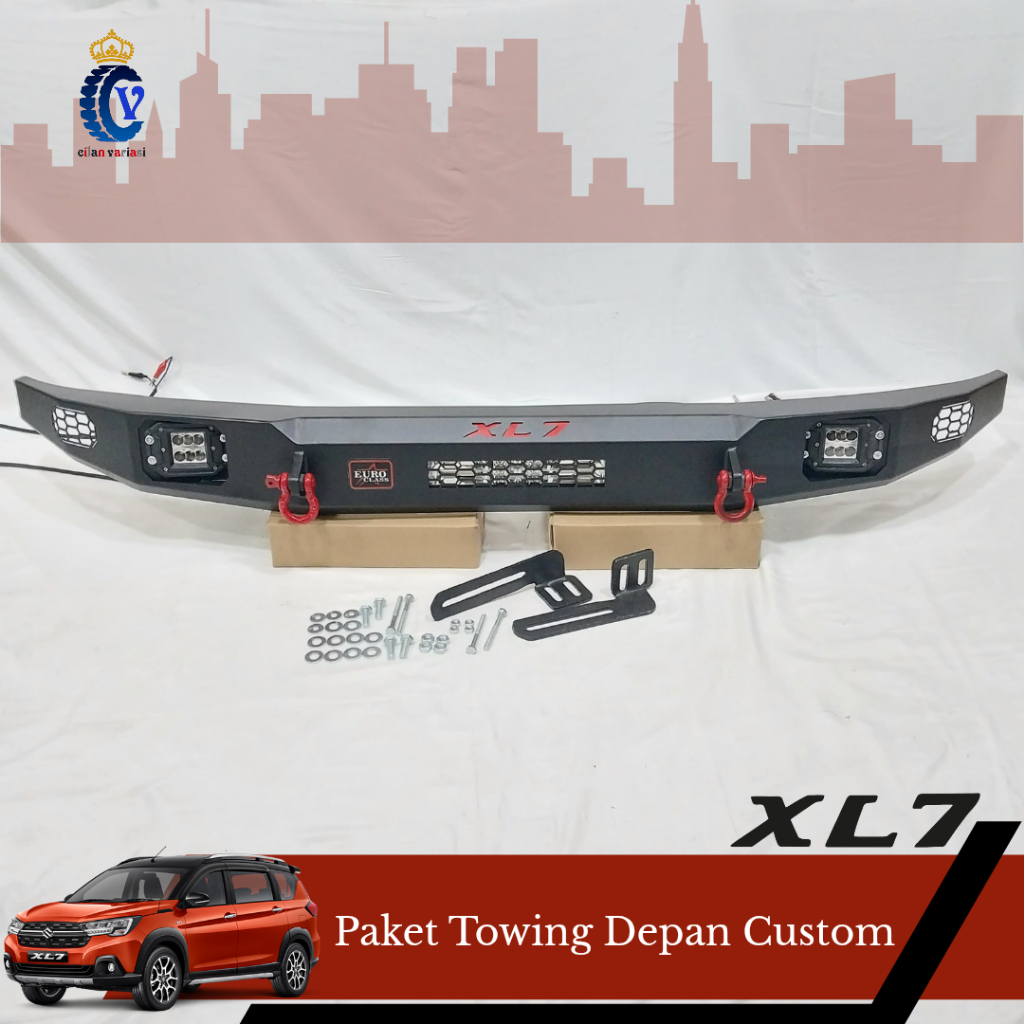 Towing Pengaman Bumper Tanduk Depan Mobil Suzuki XL7 Custom Emboss