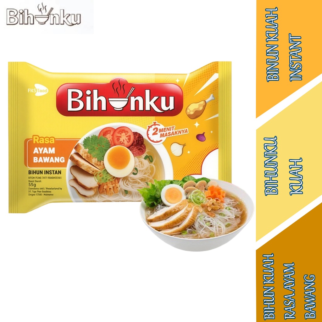 Bihun Kuah Rasa Ayam Bawang - Bihunku - Bihun Kuah Instan - 55gr