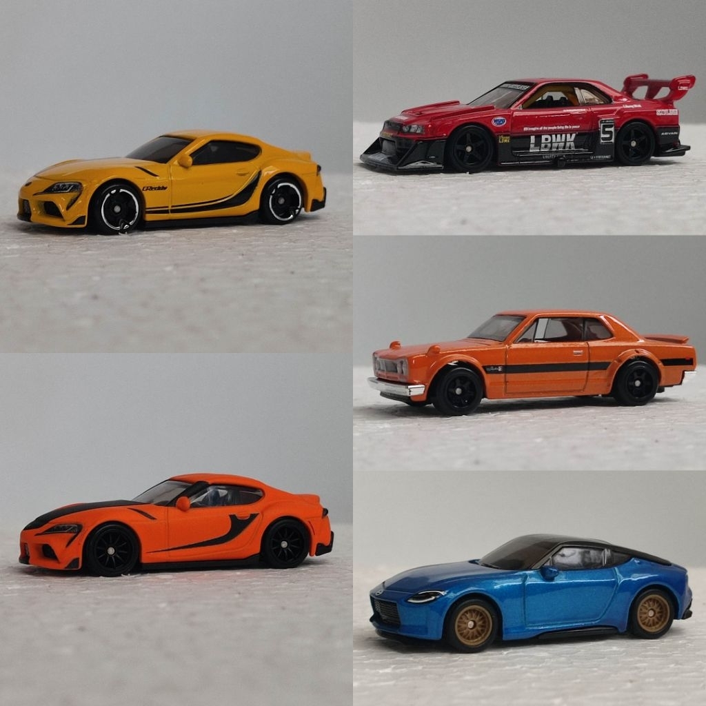 HotWheels JDM Toyota GR Supra Kuning Oren / Nissan Skyline R34 LBWK Liberty Walk Super Silhouette Me