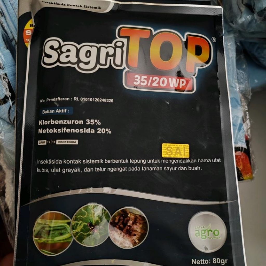 INSEKTISIDA SAGRI TOP 80 GR PEMBASMI HAMA ULAT GRAYAK