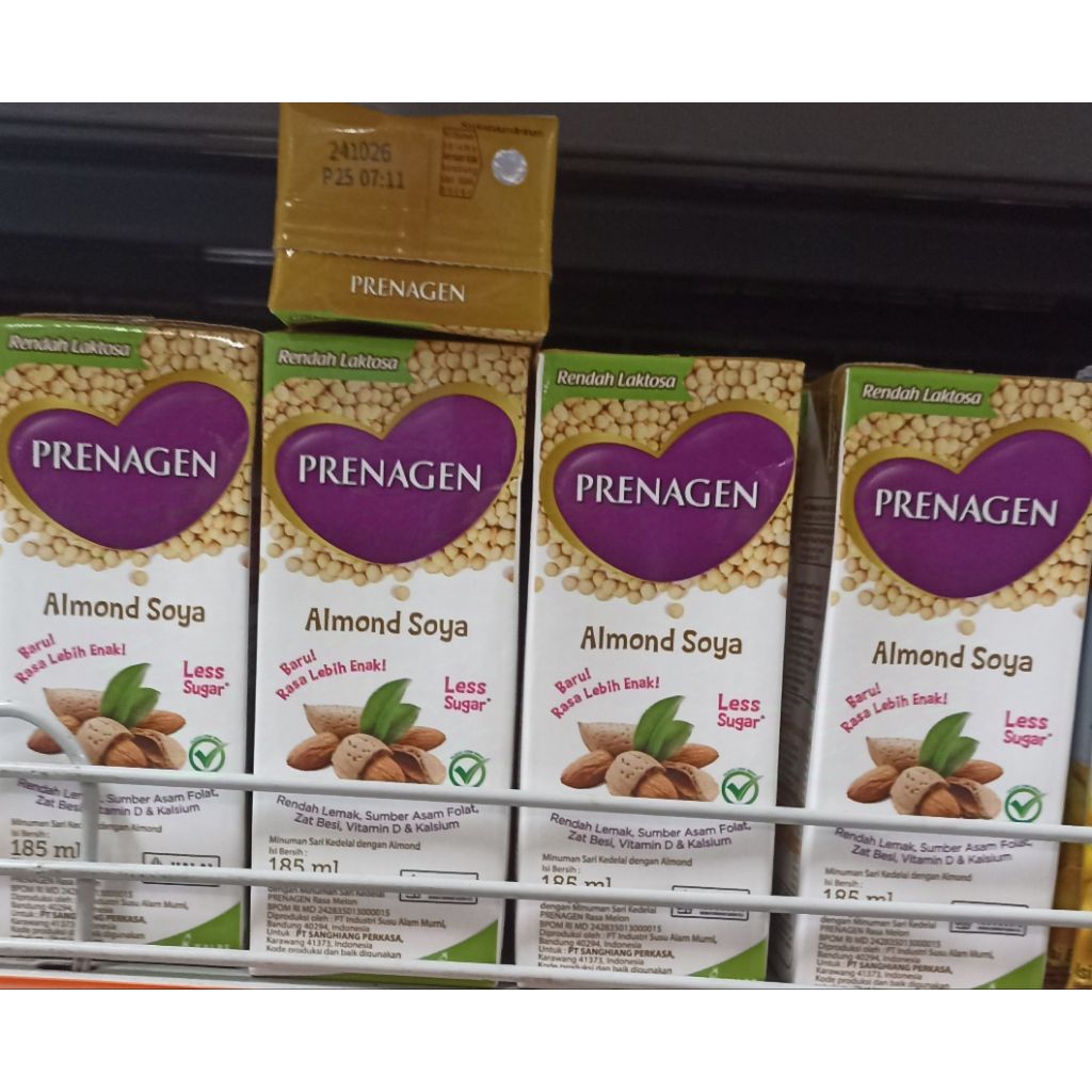 PRENAGEN UHT ALMOND SOYA 185ML