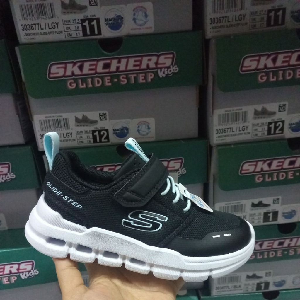 Skechers Kids Glide Step Flow -Black