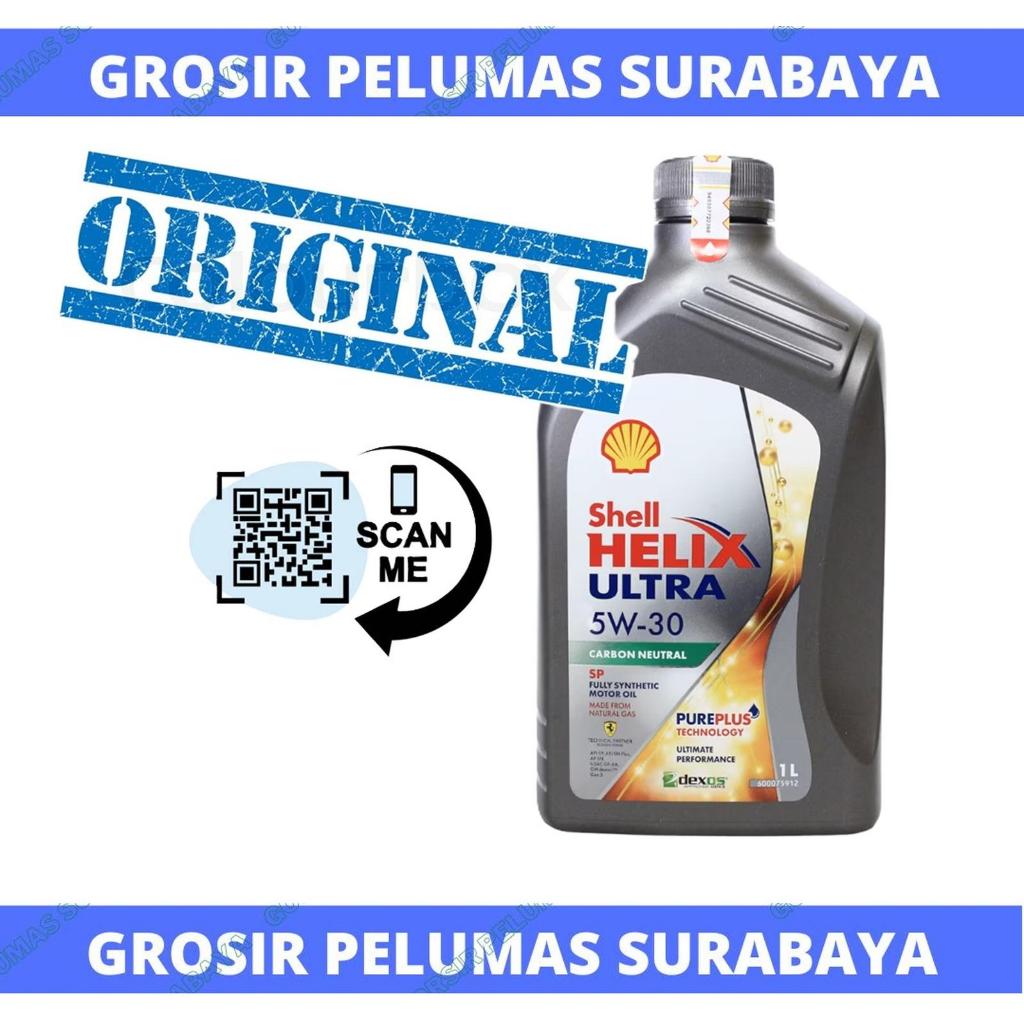 ORIGINAL Oli mesin bensin diesel Barcode Scan Shell Helix ULTRA Helix hx8 5W/30 5W-30 5W30 BOTOL 1 l
