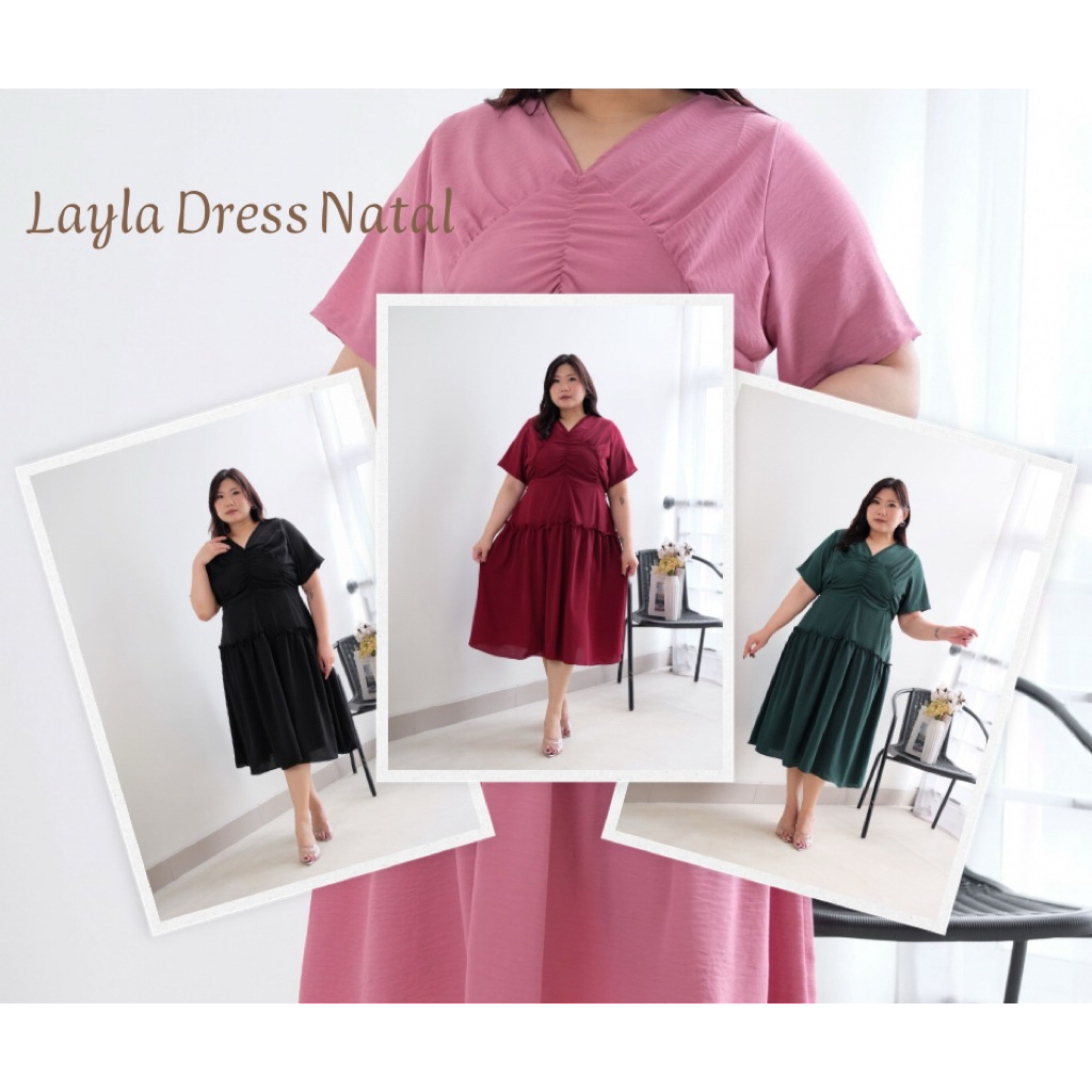 Layla Dress Natal - Dress Bigsize - Dress Natal - Dress Jumbo