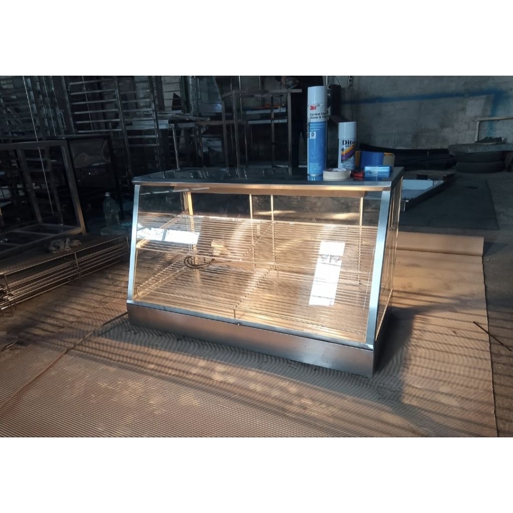 Warmer 100cm Pemanas fried chicken pemanas ayam goreng etalase stainless