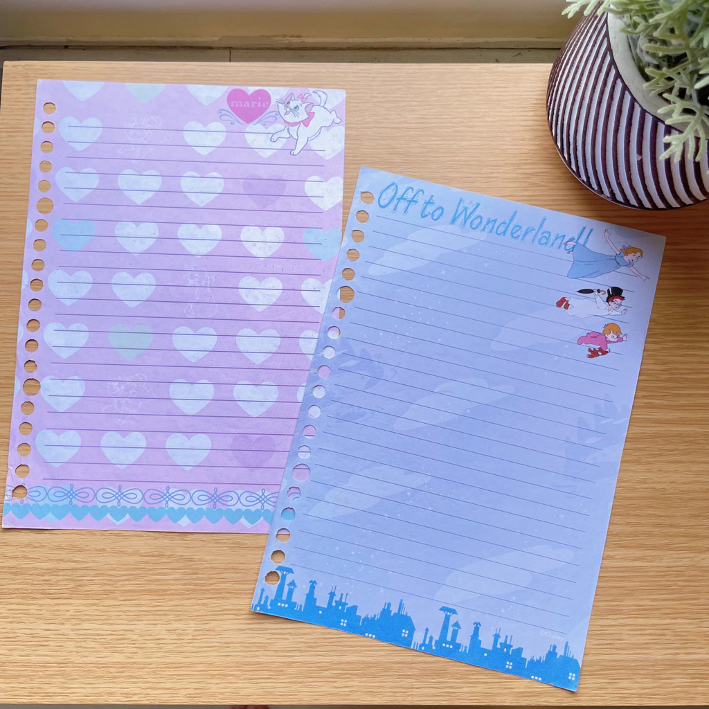 Set Isi Kertas Orji Binder Harvest Disney Peterpan Zodiac Shio Original Japan Korea Anime Manga Vint