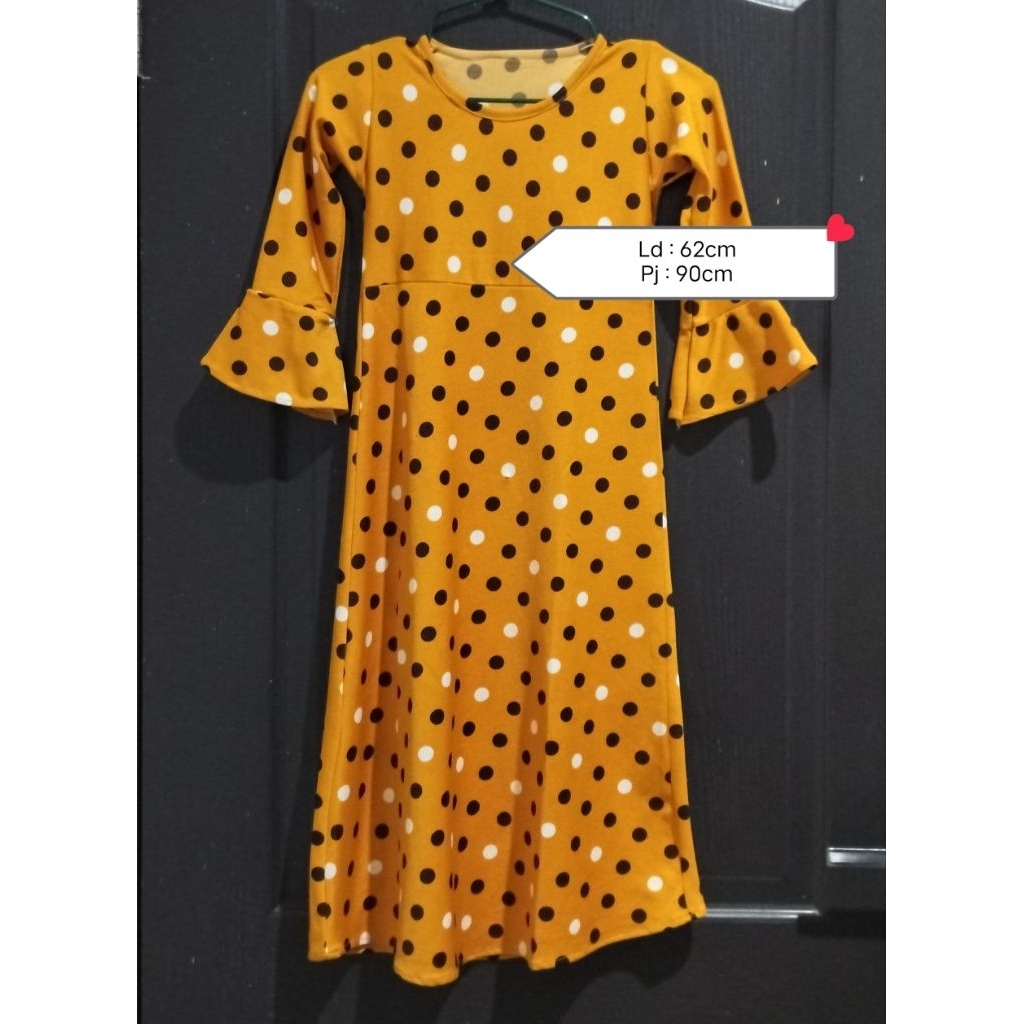 CABIRE MARKET Baju anak gamis polkadot
