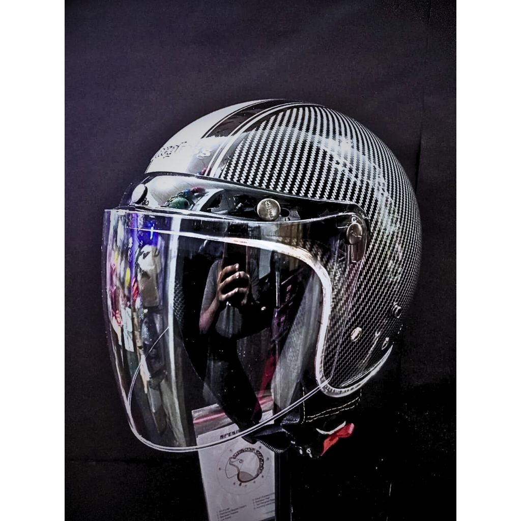 HELM CARGLOSS CFM2 MOTIF CARBON HALF FACE