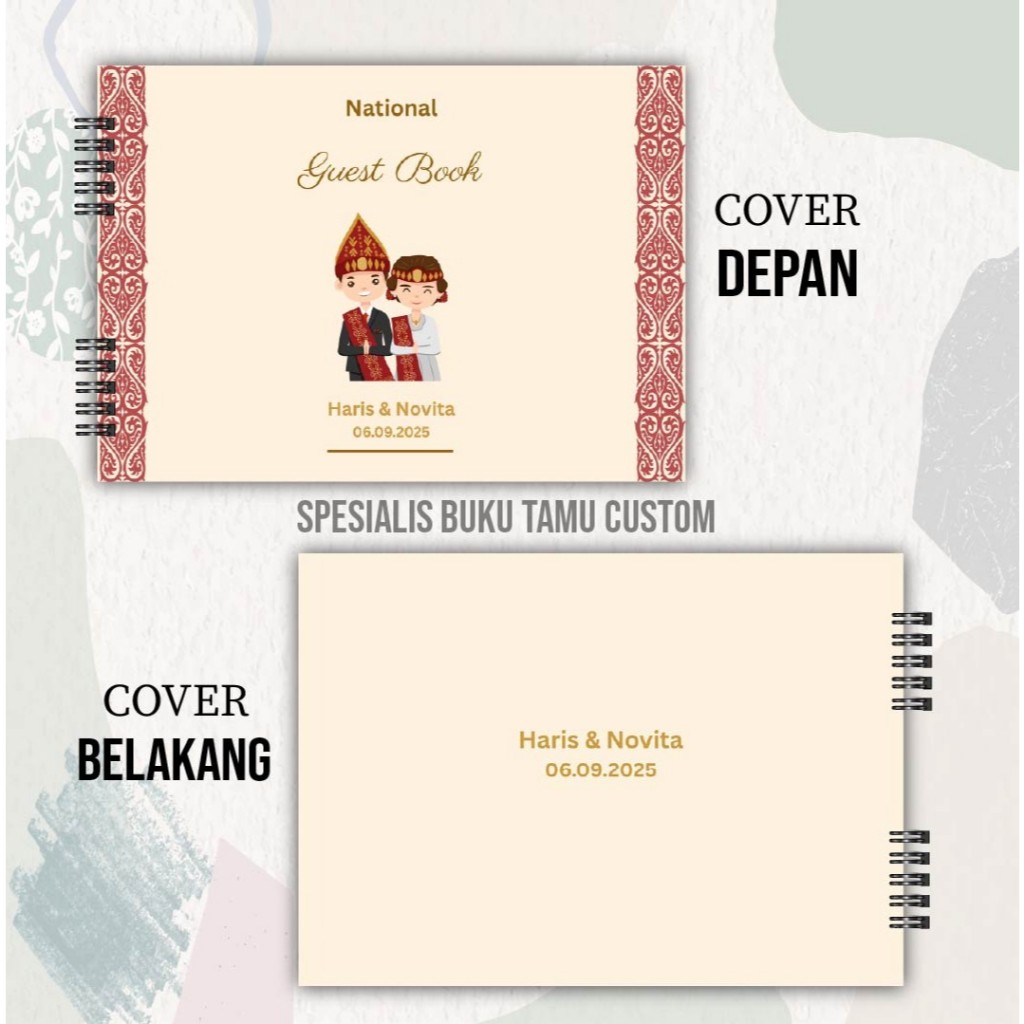 Buku Tamu Pernikahan / Buku Tamu Custom / Guestbook Custom / Wedding