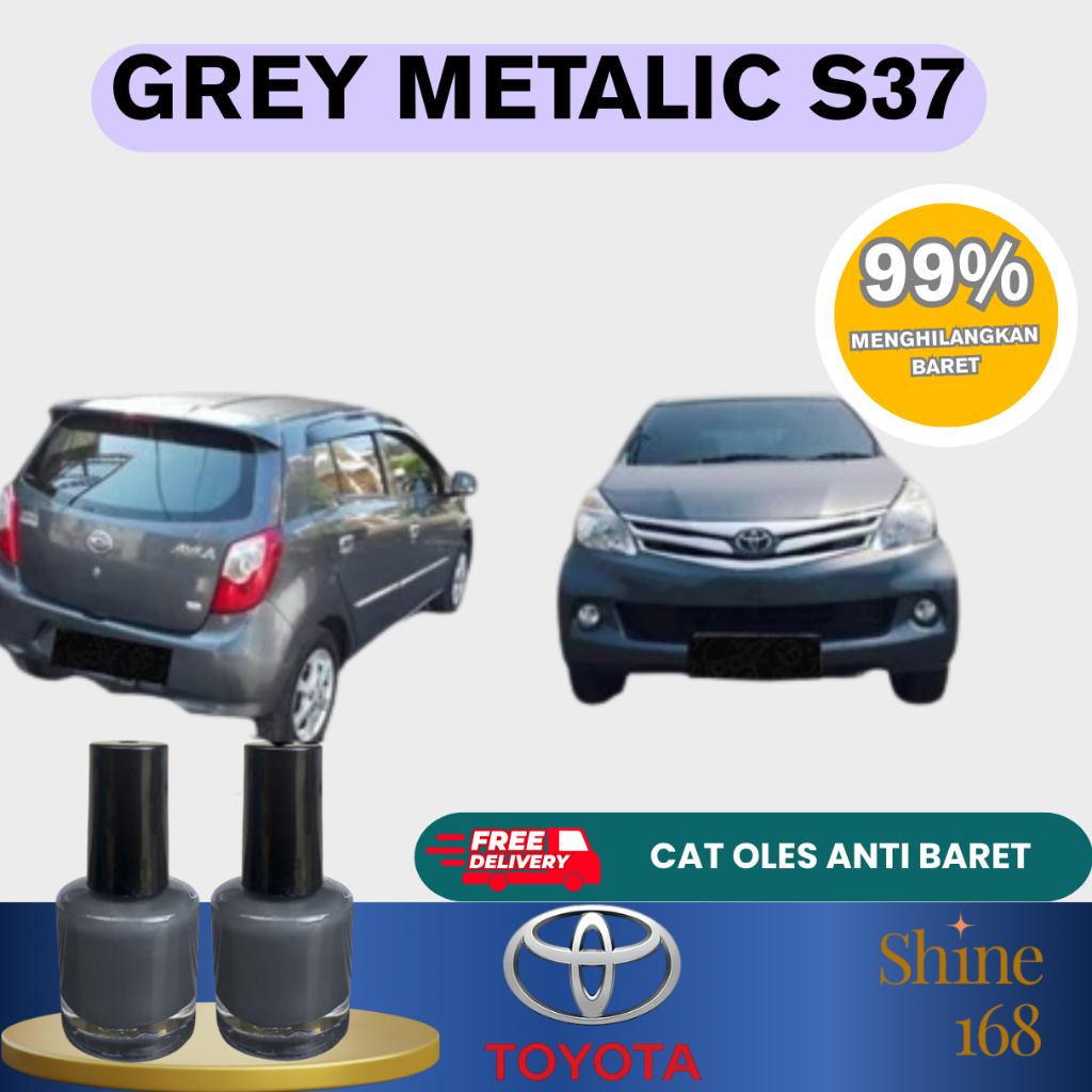 Cat Oles Grey Metalic S37 Avanza Ayla Old Model Abu Tua Metalik