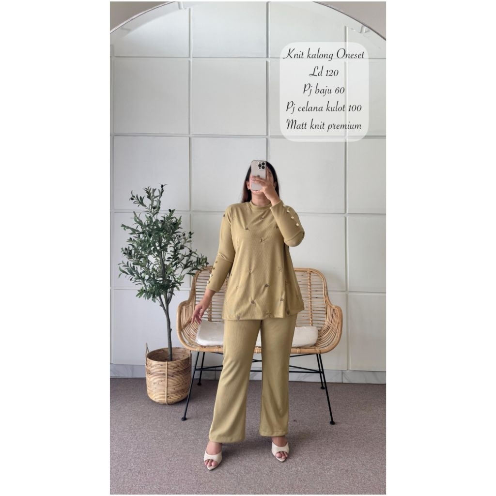 SET AMMARA//SETELAN BORDIR KNIT PREMIUM//SETELAN WANITA ANNISA//ANDIN//MAMA ROSSA