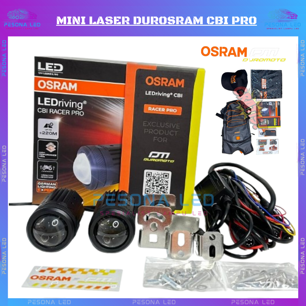 LAMPU SOROT MINI LASER CBI PRO 30/40W MINI PROJIE MOTOR KOLABORASI DUROMOTO OSRAM