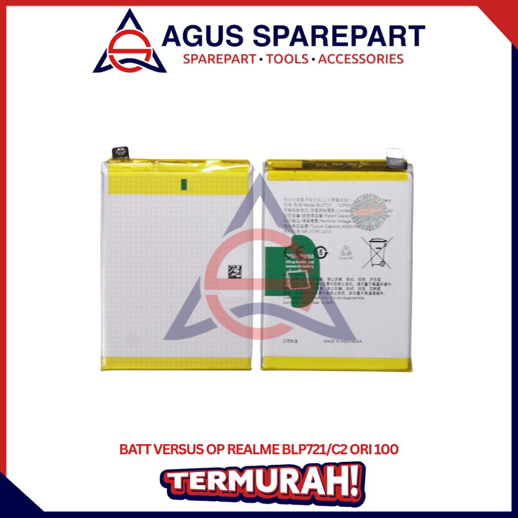 BATERAI REALME BLP721 / REALME C2 ORI / BATRE / BATTERE / BATTERY