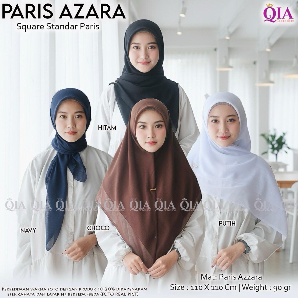 JILBAB PARIS SEGI EMPAT AZARA POLOS SEKOLAH