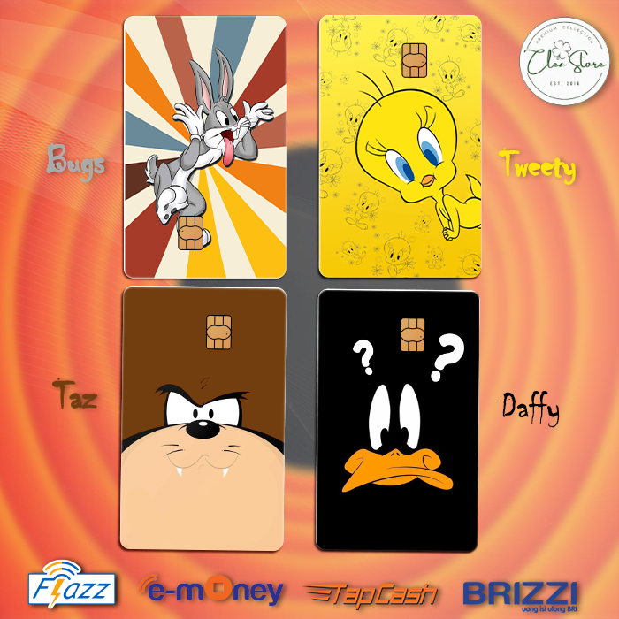 KARTU FLAZZ BCA GEN 2 Gen2  EMONEY Brizzi Tapcash - Looney Tunes