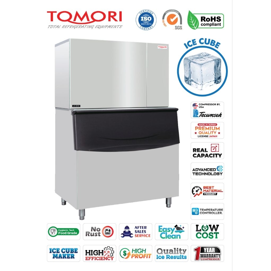 Pembuat es kubus AC-2000 TOMORI ICE CUBE