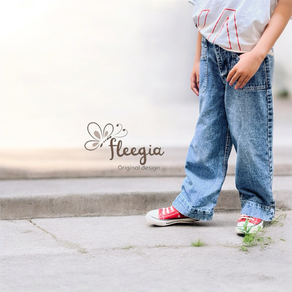 celana skena anak perempuan Fleegia Skena Kantong free belt cantik