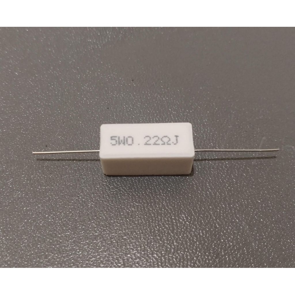 RESISTOR KAPUR 5 WATT R keramic 0,22 ohm 0.22 ohm 0R22 ohm