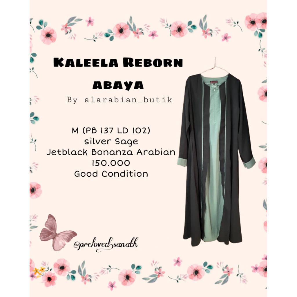 PRELOVED ABAYA AL ARABIAN SIZE M