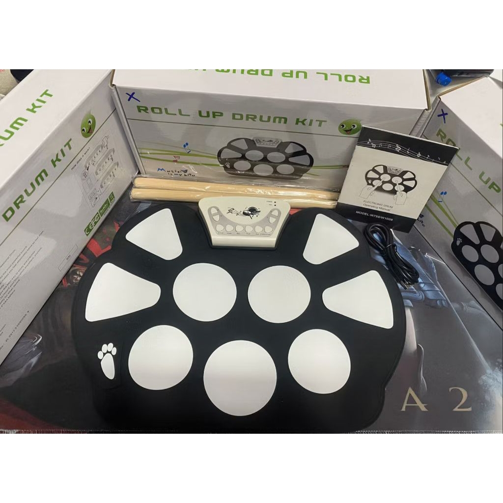 Roll up drum kit, drum portable