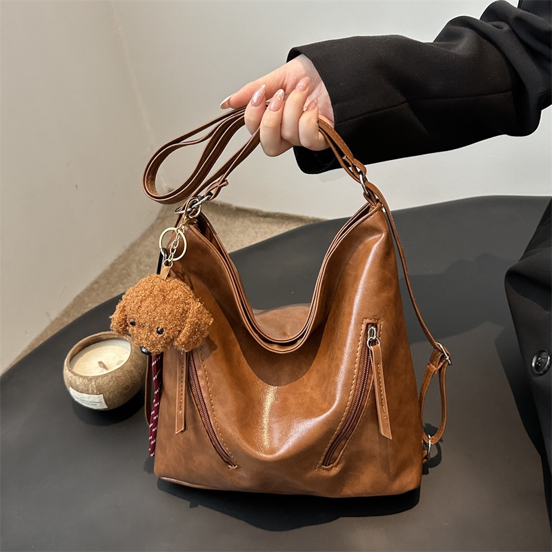 RosellaStudio ready Tote bag Shoulder Bag kulit puTas selempang wanita travel bag  vintage kopi